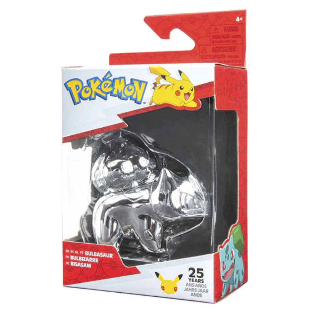 Pokemon 25th Anniversary Silver Bulbasaur Figure