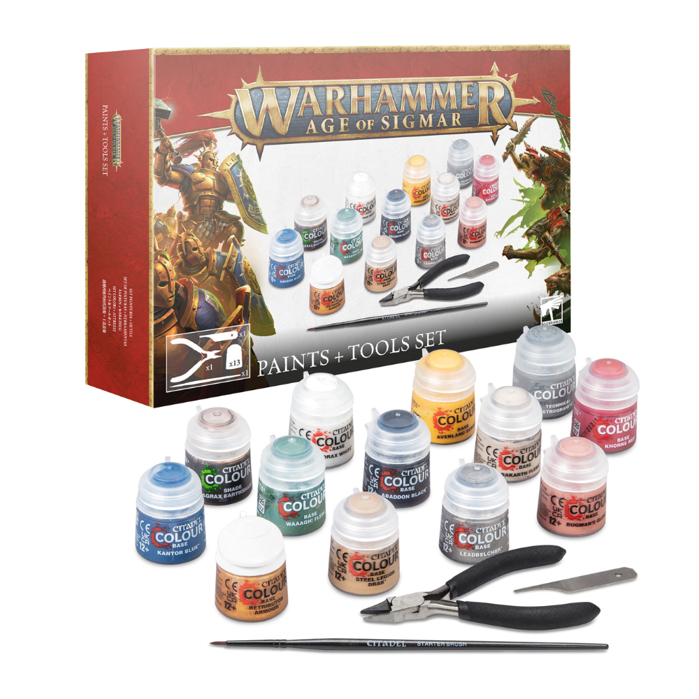 Warhammer Age Of Sigmar Paints + Tools Set