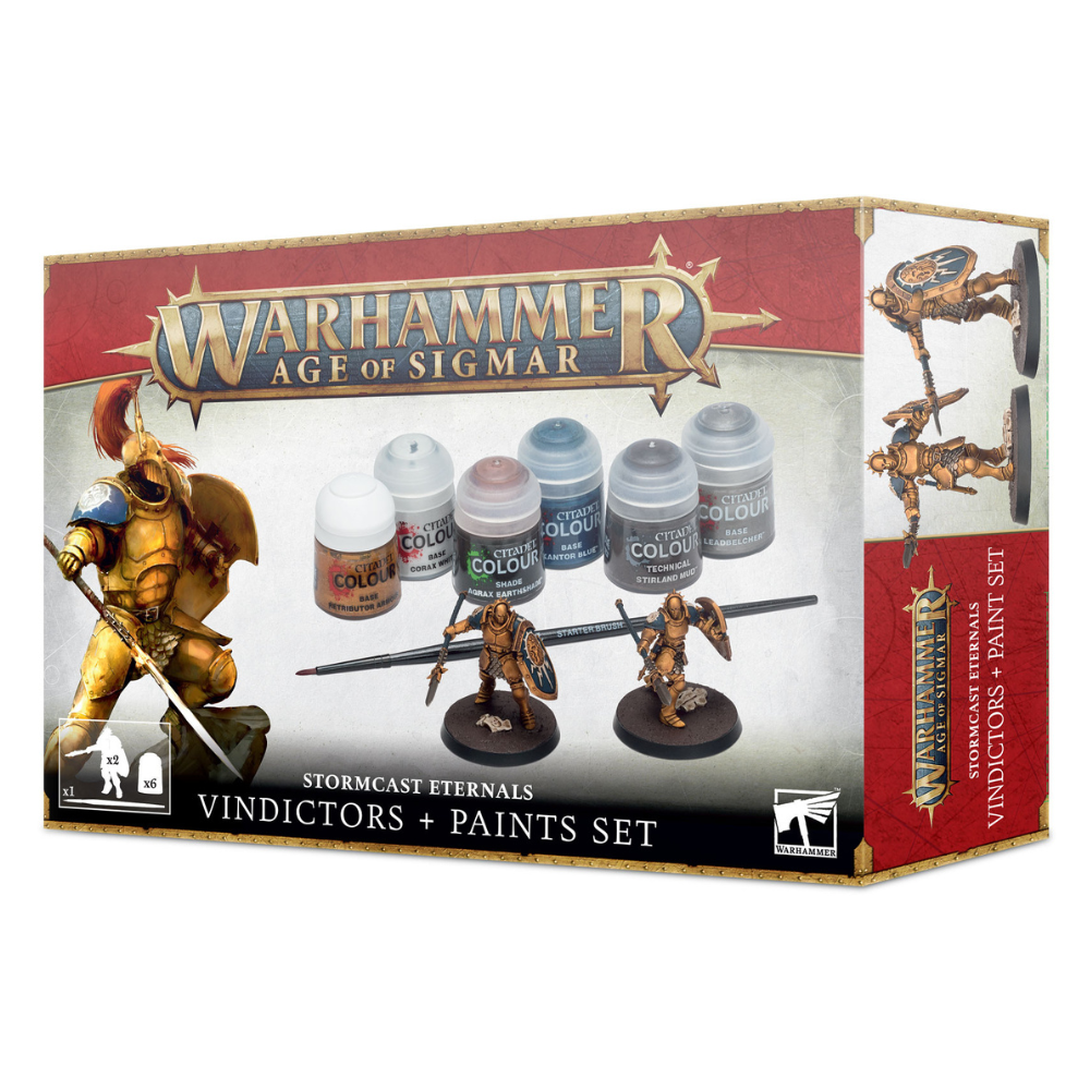 Warhammer Age Of Sigmar Stormcast Eternals Vindicators + Paints Set