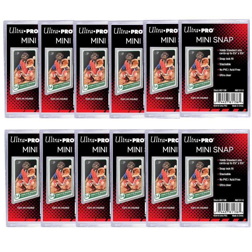 Ultra Pro Mini Snap Card Holder 12 Pack Bundle